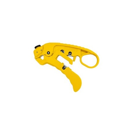 Cable Wholesale Adjustable Cat 7/6a/6/5e UTP/STP Stripper, Yellow. S45-S01YL